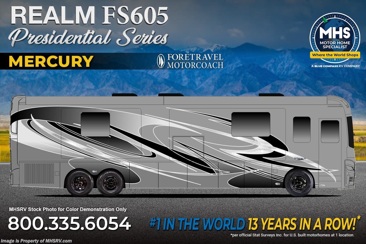 New 2027 Foretravel Realm Presidential Luxury Villa 7 (LV7) Bath & 1/2 available in Alvarado, Texas