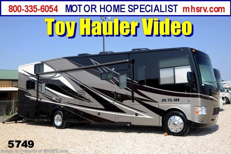 New 2014 Thor Motor Coach Outlaw 37LS W/Slide Toy Hauler RV for Sale available in Alvarado, Texas
