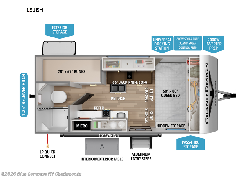 New 2026 Grand Design Transcend One 151BH available in Ringgold, Georgia
