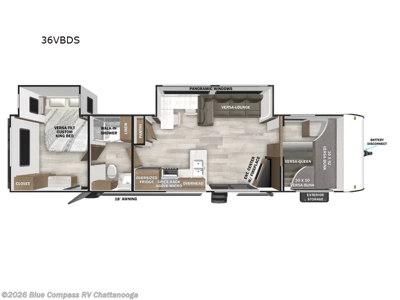 Used 2025  Forest River Wildwood 36VBDS by Forest River from Blue Compass RV Chattanooga in Ringgold, GA