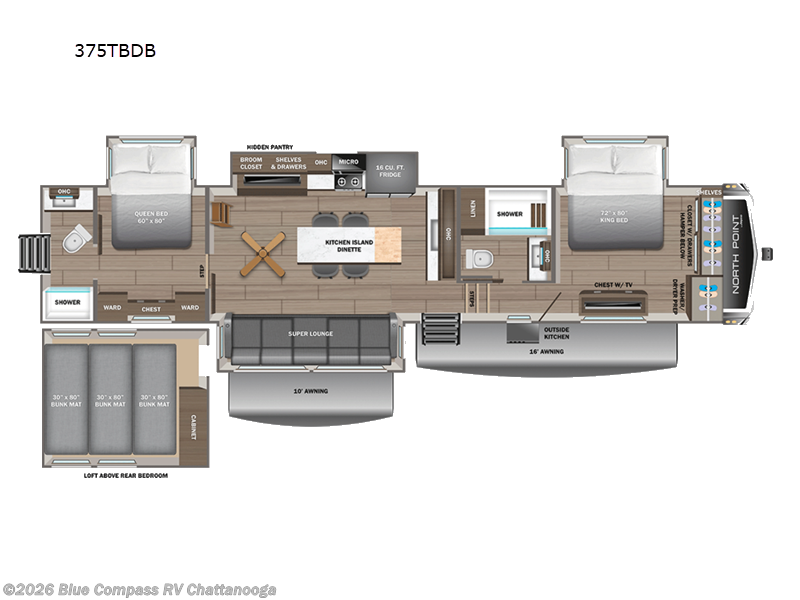 New 2027 Jayco North Point 375TBDB available in Ringgold, Georgia