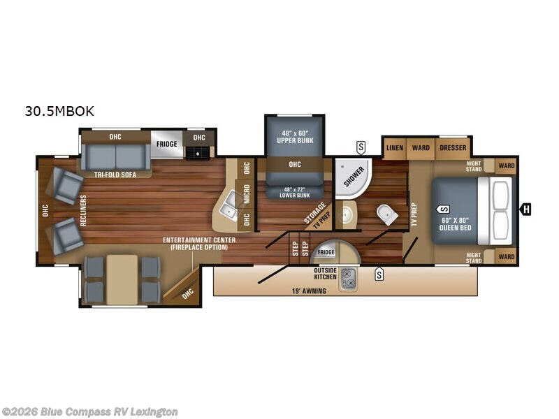 Used 2018  Jayco Eagle HT 30.5MBOK by Jayco from Blue Compass RV Lexington in Georgetown, KY