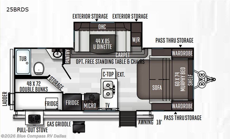 Used 2020 Forest River Flagstaff Micro Lite 25BRDS available in Mesquite, Texas