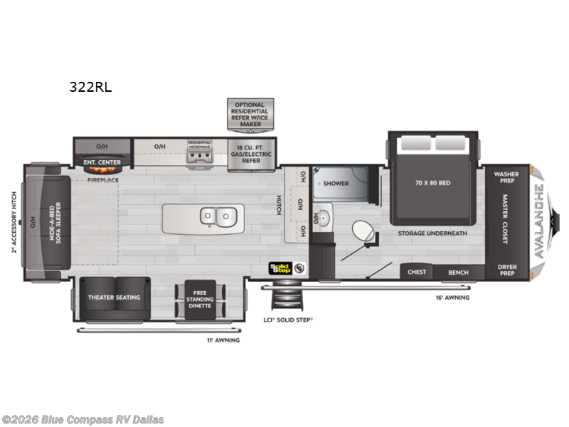 Used 2022 Keystone Avalanche 322RL available in Mesquite, Texas