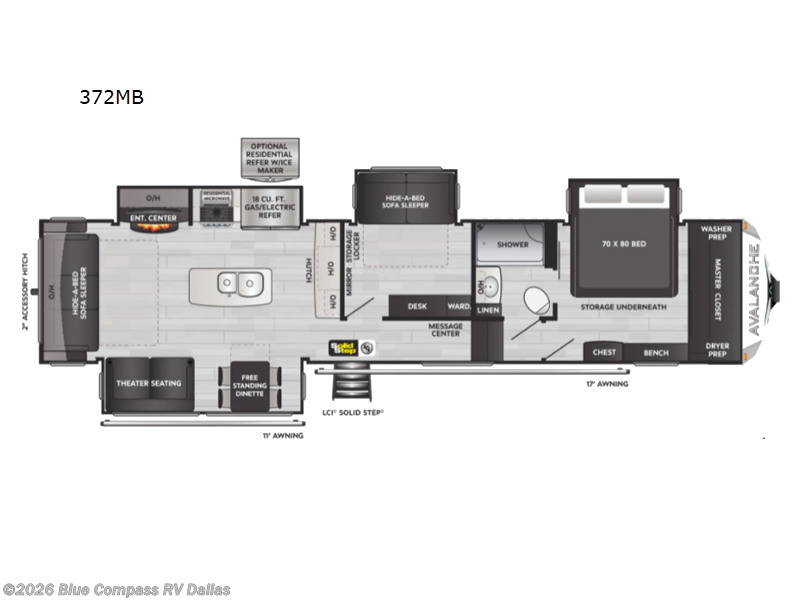 Used 2022 Keystone Avalanche 372MB available in Mesquite, Texas