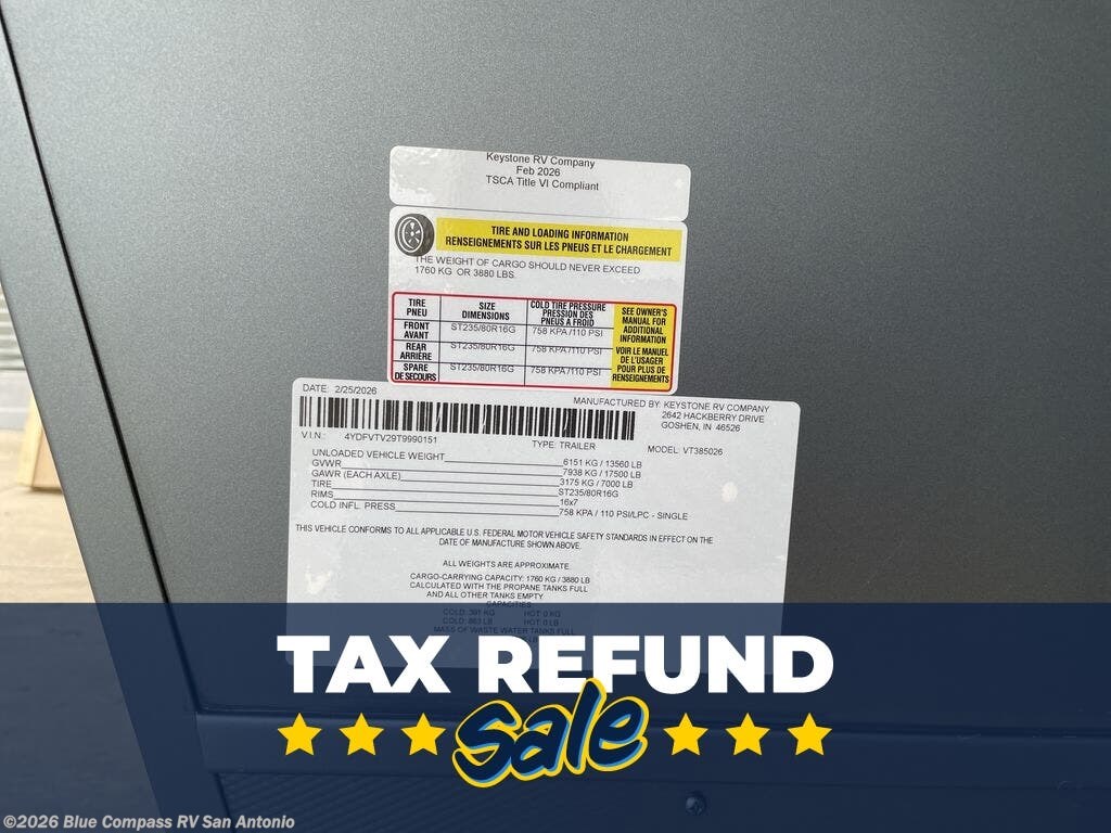 New 2026 Dutchmen Voltage V-Series 3850 available in San Antonio, Texas