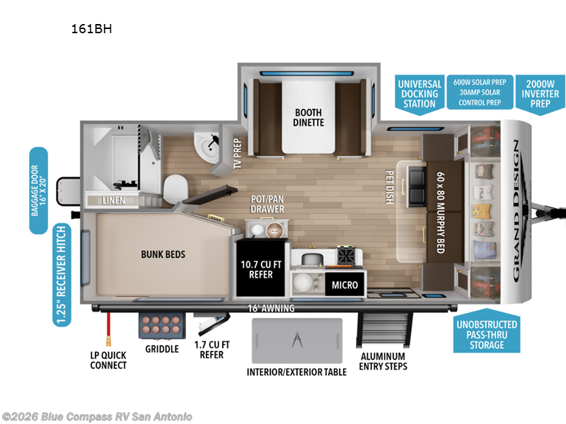New 2027  Grand Design Transcend One 161BH by Grand Design from Blue Compass RV San Antonio in San Antonio, TX