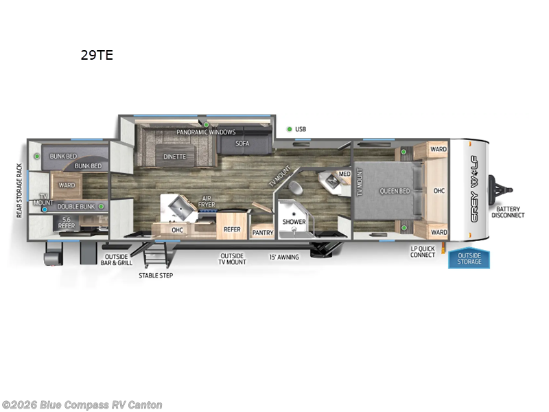 Used 2024 Forest River Cherokee Grey Wolf 29TE available in Wills Point, Texas