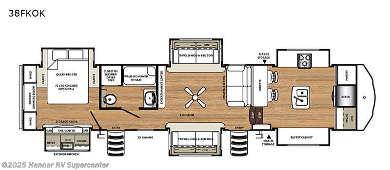 Used 2019 Forest River Sandpiper 38FKOK available in Baird, Texas