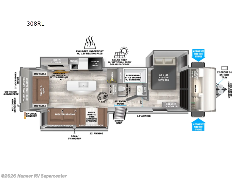 New 2026 Forest River Wildwood Heritage Glen 308RL available in Baird, Texas