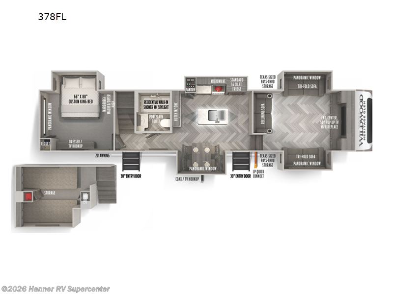 Used 2022 Forest River Wildwood Heritage Glen 378FL available in Baird, Texas