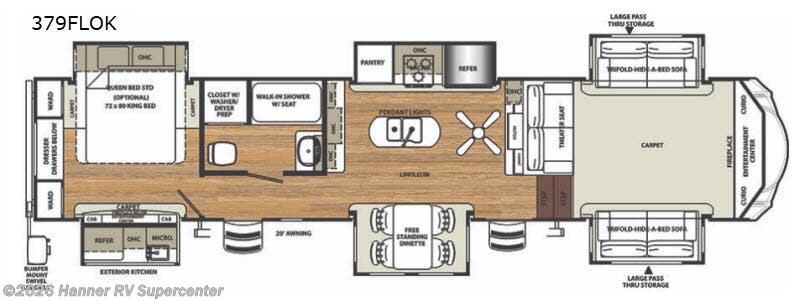 Used 2018 Forest River Sandpiper 379FLOK available in Baird, Texas