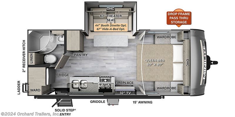 2023 Forest River Rockwood Mini Lite 2205S floorplan image