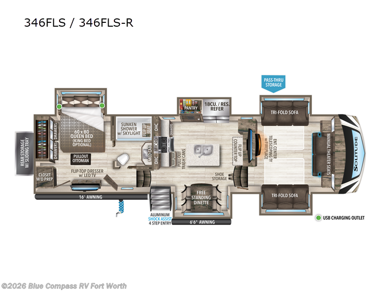 Used 2022 Grand Design Solitude 346FLS available in Fort Worth, Texas