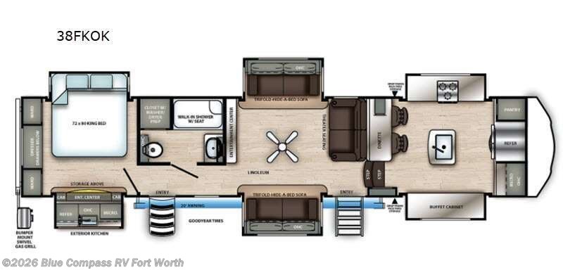 Used 2021 Forest River Sandpiper 38FKOK available in Fort Worth, Texas