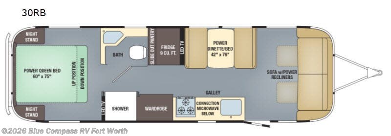 Used 2019  Airstream Classic 30RB by Airstream from Blue Compass RV Fort Worth in Fort Worth, TX