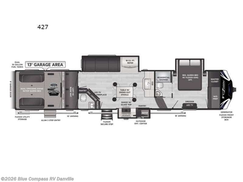 Used 2021 Keystone Fuzion 427 available in Ringgold, Virginia
