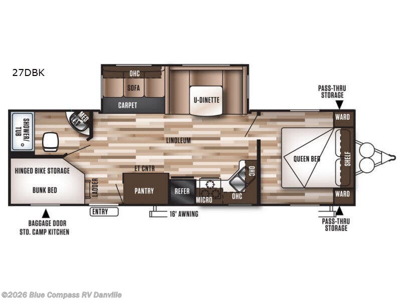 Used 2017 Forest River Wildwood 27DBK available in Ringgold, Virginia