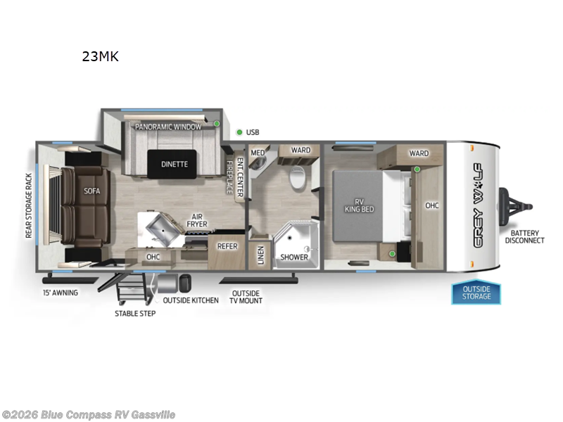 Used 2026 Forest River Cherokee Grey Wolf 23MK available in Gassville, Arkansas
