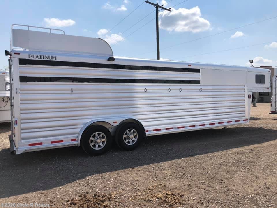 7x26 Horse Trailer for sale New Platinum Coach 26' Stock Combo 7'6