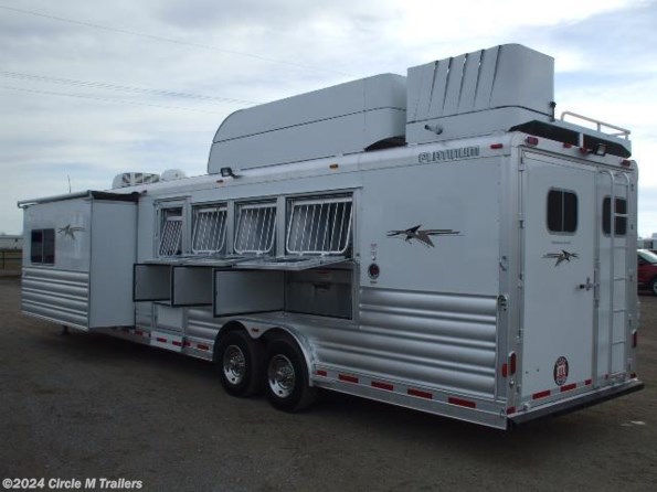 2025 Platinum Coach Outlaw 4 Horse 14'6" SW with 10' Slide out available in Kaufman, TX