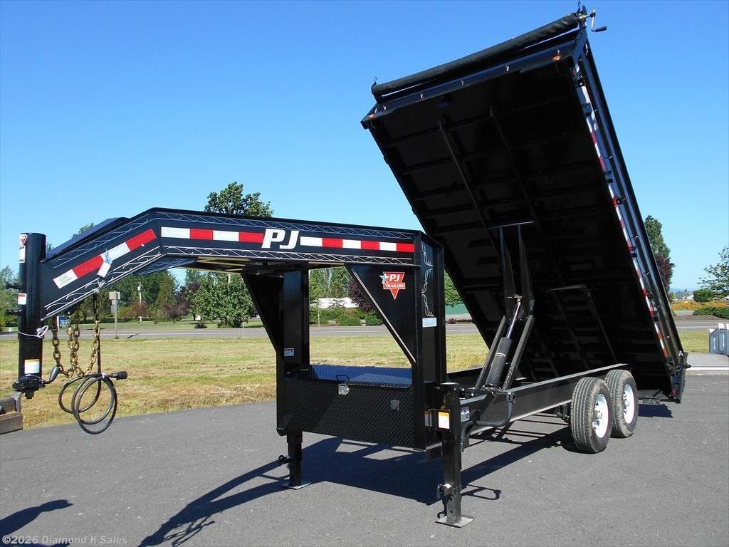 Dump (Heavy Duty) 2020 PJ Trailers Dump D8 8' X 16' 15k Gooseneck