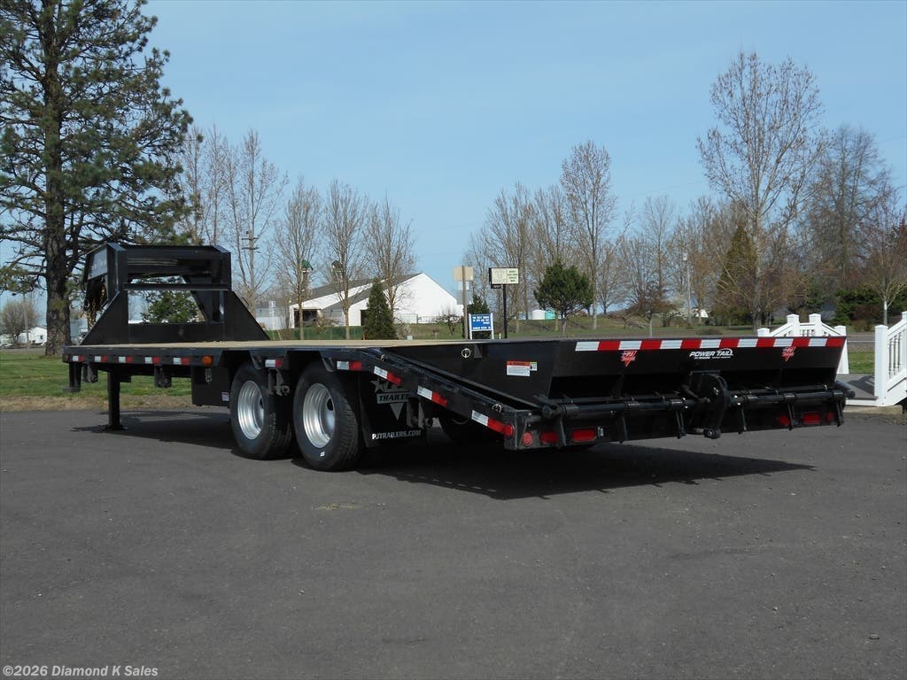 8x26 Flatbed/Flat Deck (Heavy Duty) Trailer for sale | New PJ Trailers  Flatdeck LD 102" X 26'-25.9K Power Tail | TrailersUSA