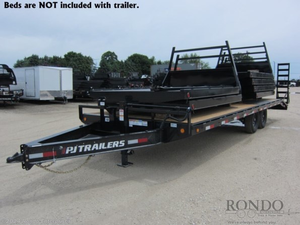 2024 PJ Trailers F8 Equipment Deckover J2472BSBK available in Sycamore, IL