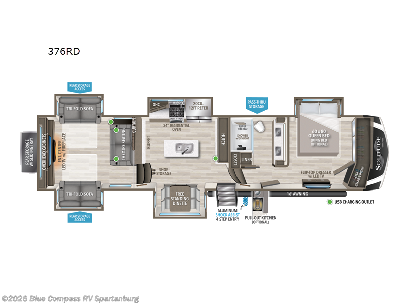 Used 2024 Grand Design Solitude 376RD available in Duncan, South Carolina