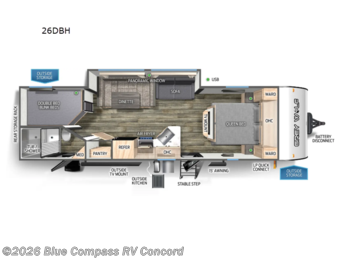Used 2024 Forest River Cherokee Grey Wolf 26DBH available in Concord, North Carolina
