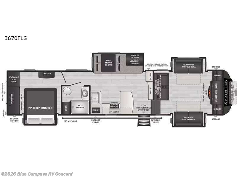 Used 2023 Keystone Sprinter Limited 3670FLS available in Concord, North Carolina