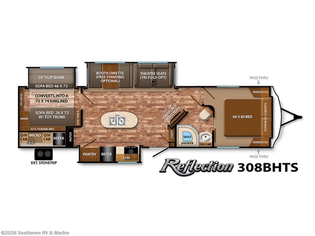 Used 2016 Grand Design Reflection Travel Trailer 308BHTS available in Southaven, Mississippi