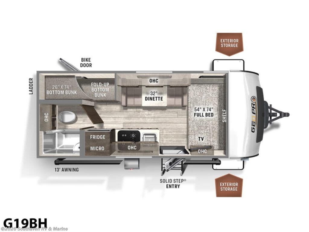 Used 2022 Forest River Rockwood Geo Pro G19BH available in Southaven, Mississippi