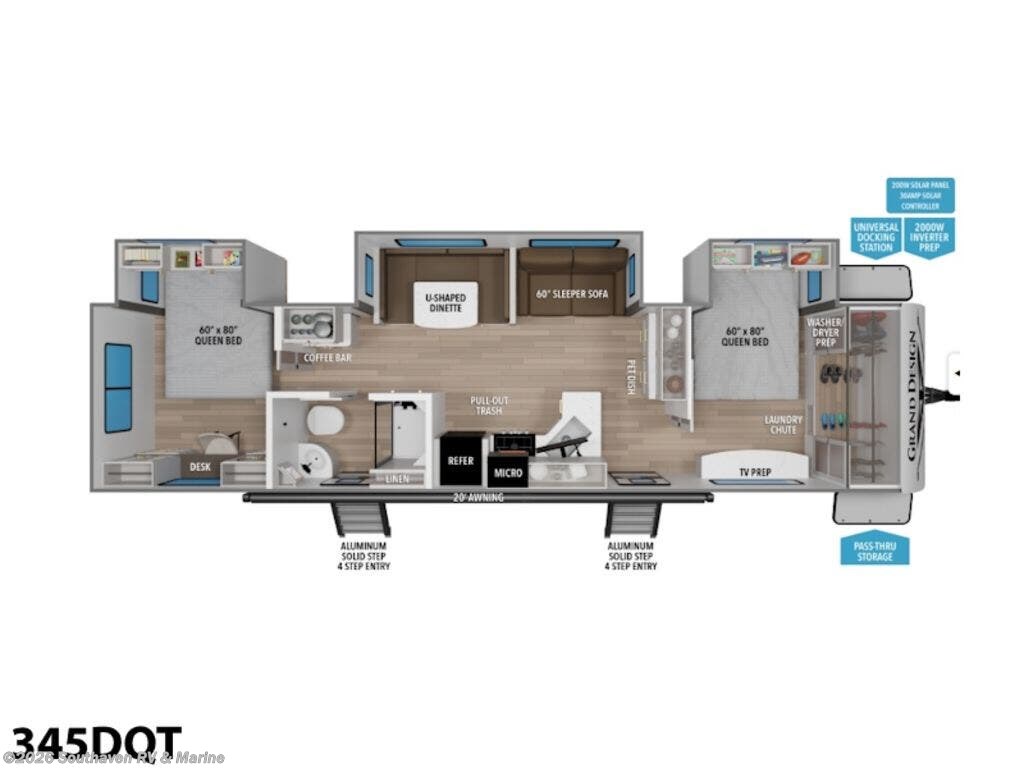 New 2027 Grand Design Transcend 345DQT available in Southaven, Mississippi