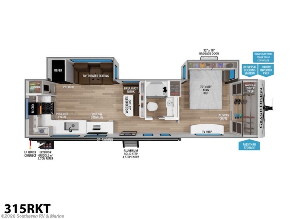 New 2027 Grand Design Transcend 315RKT available in Southaven, Mississippi