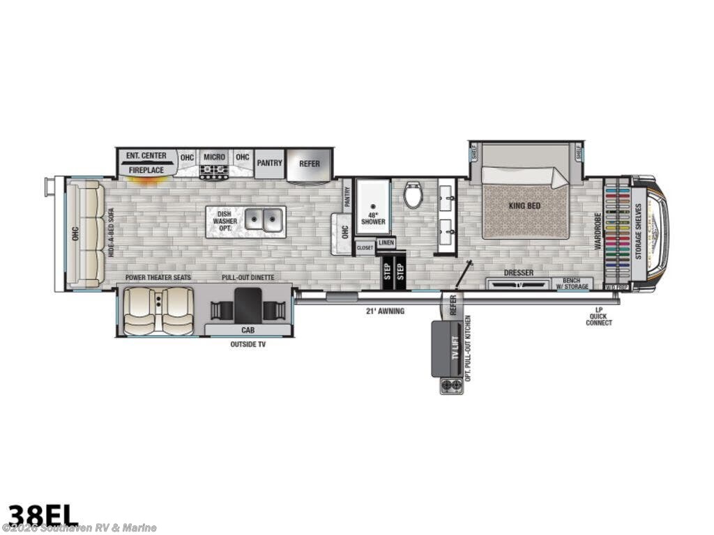 Used 2022  Forest River Cedar Creek Champagne Edition 38EL by Forest River from Southaven RV & Marine in Southaven, MS