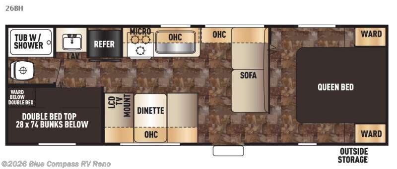 Used 2016 Forest River Cherokee Grey Wolf 26BH available in Reno, Nevada