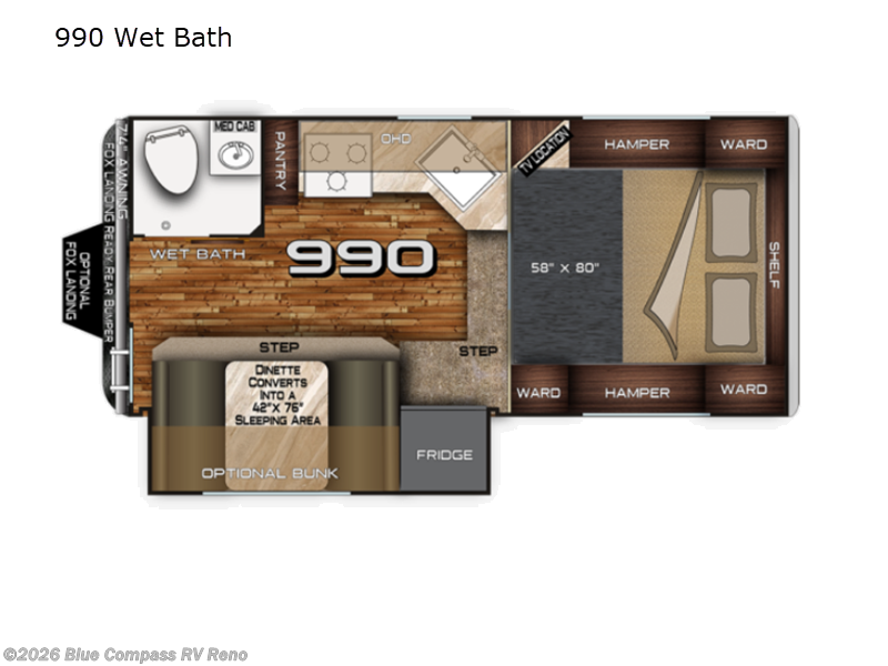 Used 2024  Northwood Arctic Fox Camper 990 Wet Bath by Northwood from Blue Compass RV Reno in Reno, NV