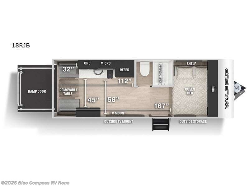 Used 2021  Forest River Cherokee Wolf Pup 18RJB by Forest River from Blue Compass RV Reno in Reno, NV