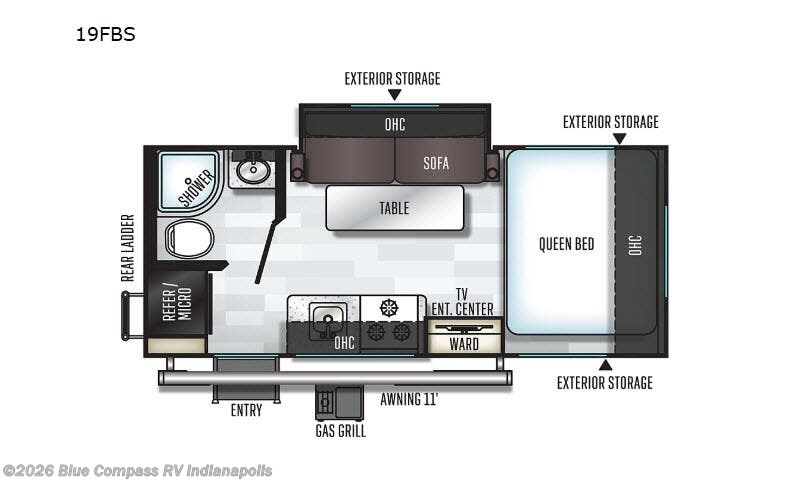 Used 2019 Forest River Rockwood Geo Pro 19FBS available in Indianapolis, Indiana