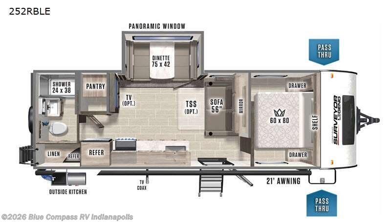 Used 2021 Forest River Surveyor Legend 252RBLE available in Indianapolis, Indiana