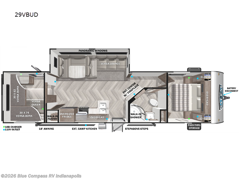 Used 2022 Forest River Salem 29VBUD available in Indianapolis, Indiana