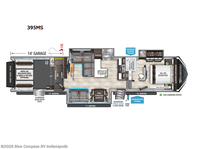 Used 2022 Grand Design Momentum M-Class 395MS available in Indianapolis, Indiana