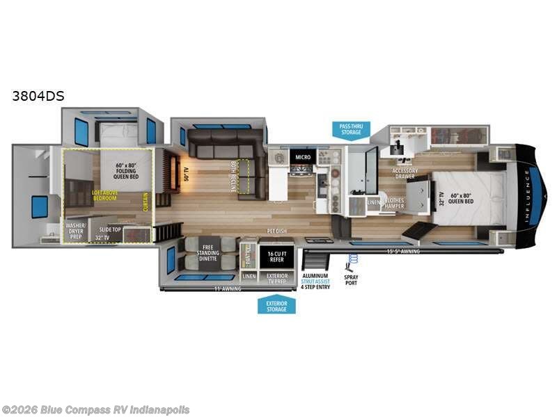 New 2027 Grand Design Influence 3804DS available in Indianapolis, Indiana