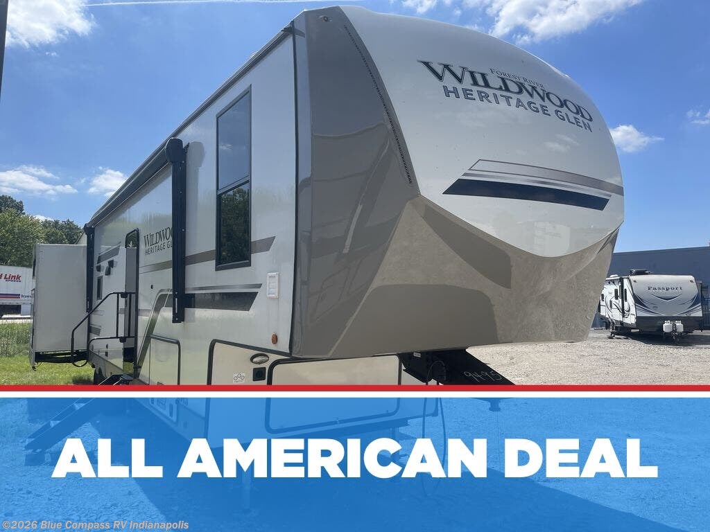 Used 2024 Forest River Wildwood Heritage Glen 356QB available in Indianapolis, Indiana