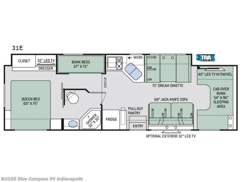Used 2018 Thor Motor Coach Chateau 31E Bunkhouse available in Indianapolis, Indiana