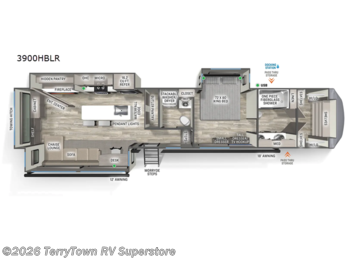 New 2026 Forest River Sandpiper 3900HBLR available in Grand Rapids, Michigan