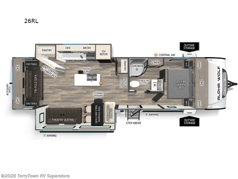 New 2026 Forest River Cherokee Alpha Wolf 26RL available in Grand Rapids, Michigan