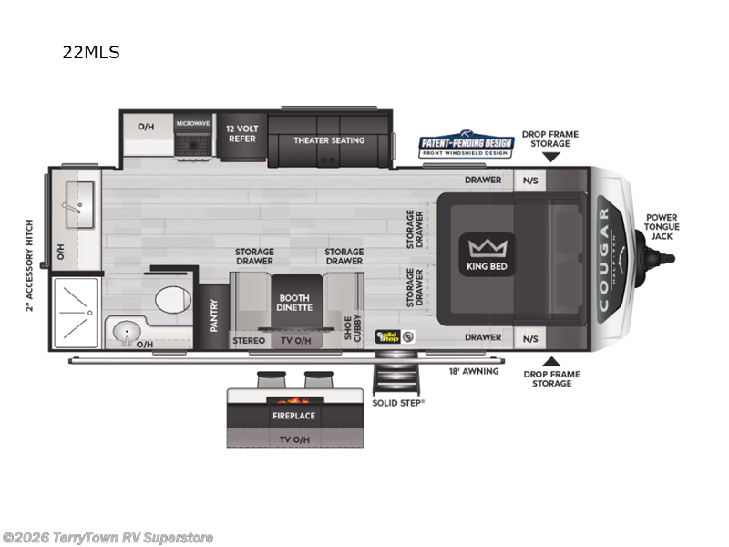 New 2024 Keystone Cougar Half-Ton 22MLS available in Grand Rapids, Michigan