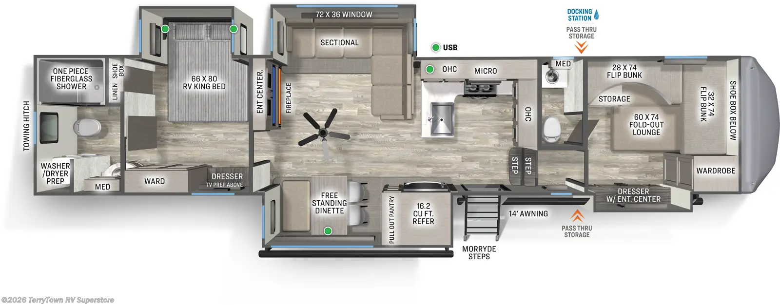 New 2026 Forest River Sandpiper 3710HBFB available in Grand Rapids, Michigan